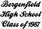 Graduated Class (and others that left early) of the Bergenfield High School, Bergenfield, NJ
Class of 1987