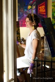 Iris Scott Fine Art Finger painter-the only one in the world that oil paints fine art with her fingers.