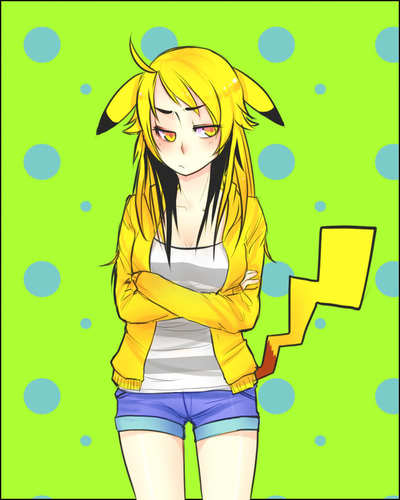 Pika, im Pikachu, yah i know im a human girl but i can turn into Pikachu, duh. #CaughtMaybe? #Single ~Pika~
