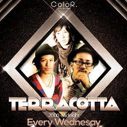 EveryWednesday!!
TERRACOTTA @ ColoR. Tokyo Night Cafe

 MEN：2000yen w/1D 
 LADIES：entrance free w/free drink(from lady's menu)