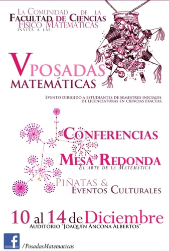 IV Posadas Matemáticas en el Auditorio Joaquín Ancona Albertos FCFM - BUAP del 10 al 14 de Diciembre de 2012
