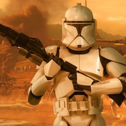 Underpaid Clonetrooper with no war to fight and currently stationed on the Death Star