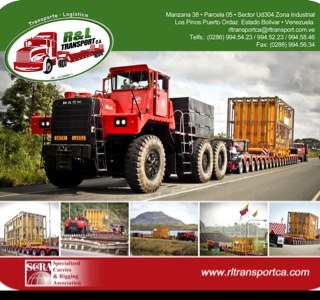 R&L Transport empresa especializada en proyectos especiales con manejo de carga sobredimensionada