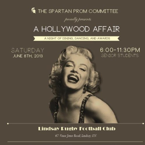 Spartan students Prom, Saturday June 8, 2013. A Hollywood Affair organized by the students, for the students!!! Follow for the latest updates!