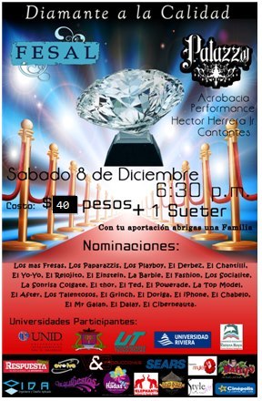 Diamante A la Calidad tiene como principal Objetivo la Union de todas las universidades en Playa del Carmen, a travez de convivencia Sana.
