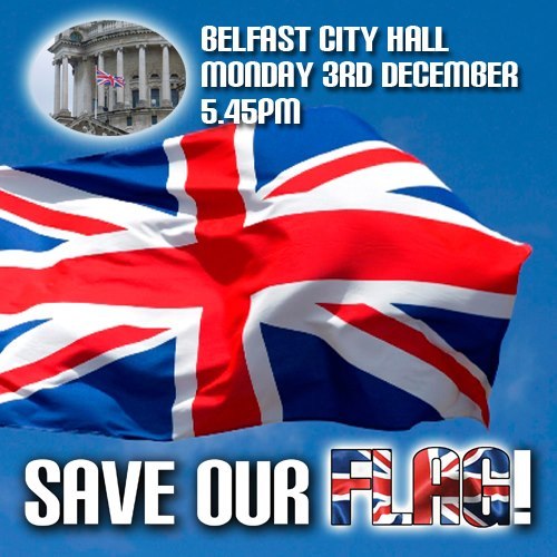 Bring a Union Flag with you to this peaceful protest, City Hall Back Gates.  Monday 3rd December 5.45pm
http://t.co/OxGmrxk3