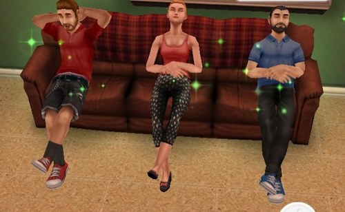 Were paramore sims and were just hanging around, rocking out, eating and paramore is out April 9th.