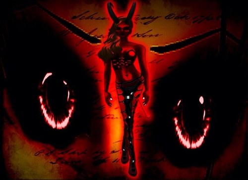 @TheNinjaBlood demon half! Stab her in the stomach, you get me! ;) go ahead, I'm wroth your time! Cause i love to play naughty! ;)