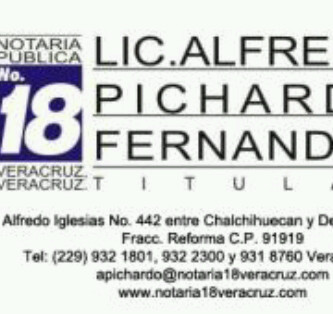 Notario Publico No 18 Veracruz Ver. Iglesias 442 fracc Reforma, (229) 9322300. 9321801. 9318760.