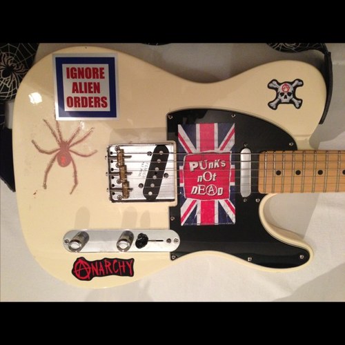 love my family , punk music , Birmingham city football club ,motorbikes & playing my Telecaster in the punk band The Black Widows