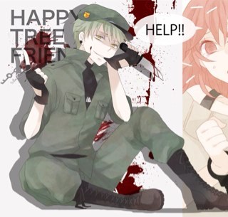 Well Hello Thier,My name is Flippy From Happy Tree Friends.i'm Cute But Deadly. My best friend is Splendid.#Taken by @SpikyFlaky_