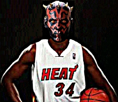The dark side has taken me over. Ive been trained by my Miami Heat masters and I am ready to defeat the Jedi Celtics.