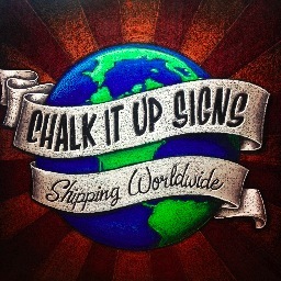 chalkitupsigns's profile picture. Chalk artists and creators of custom, hand illustrated chalk art signs and menu boards for cafes, restaurants, special events, etc. Shipping worldwide!