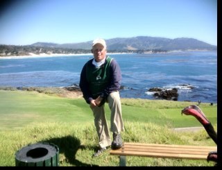 caddie at Pebble Beach