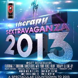 Therapy returns with an extra kick for the highly anticipated SEXTRAVAGANZA 2013 New Year's Eve celebration at the Set venue in Rosebank’s Design District.