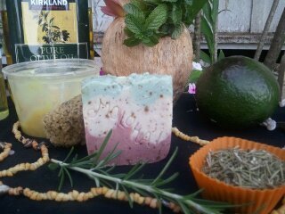 Handmade Moloka'i Soaps.  Olive oil is our base and our scents smell good enough to EAT (but don't)! Niu Skin antioxident rich, mocha mana, lava java and more