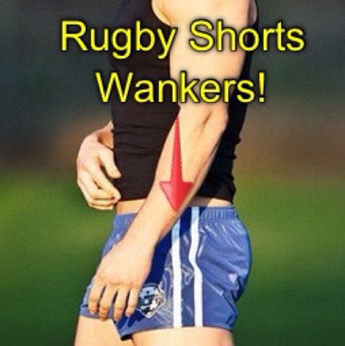RugbyWankers's profile picture. Don't I look buff in my short short Rugby shorts, they look great with a vest or t-shirt!!! #hmmmmmeeee #RugbyShortsWankers