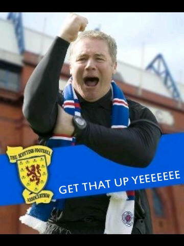 Not the manager of Glasgow Rangers. The pride of East Kilbride. Doesn't do walking away