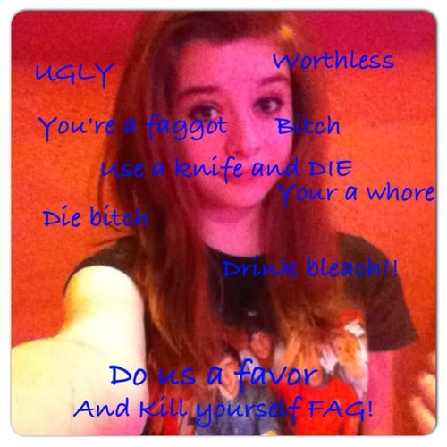@MrsAshleyHoran is a faggot and shes ugly and she should seriously kill herself!!!