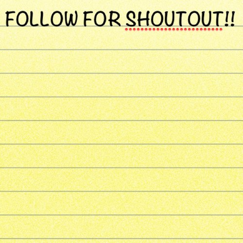 Want a shoutout? Follow me then direct message for a shoutout!!