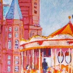 Giclees, Cards & Gifts featuring iconic views of Cardiff & Swansea, based on paintings in an Impressionist art style.