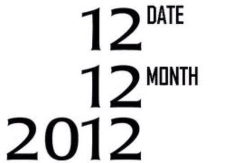 What will you be doing on the 12th minute past the 12th hour on the 12th day on the 12th month on the 12th year