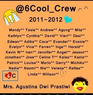 6Cool_Crew's profile picture. Offical Twitter OF 6C @nathaniangelica @Evelynlee13 @JKO_99 @tasiacha02 @EdwanTanyauw @Gerrr14 @Herald_Cool @Farren_10 @Kaleaaa_XD @CelineTanaya02 etc :)