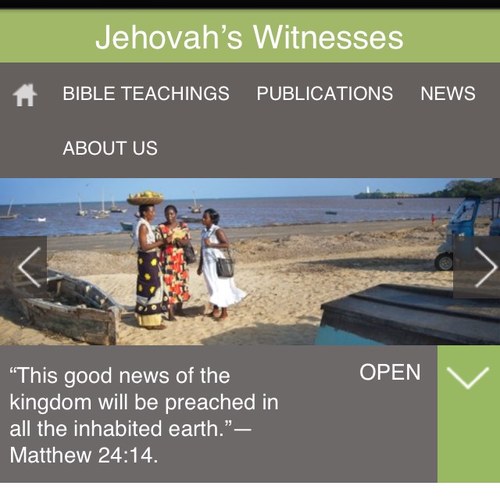 We are Jehovah's Witnesses.
Find out more about us on our website and follow our updates on Twitter.
(Matthew 24:14)