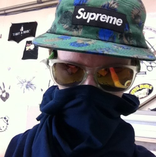 supreme feathers camp cap