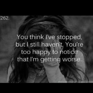 Just another 14 year old girl lost in life. When life gets hard, i try to run. Talk to me? I'll listen, reply&try to help! I'm one of you!
