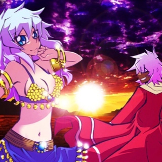 Hi! I'm Ryou! [And /I'm/ Akefia!] As you can see, we're girls! [We belong to @BadBadWolfie~] {#Engaged}