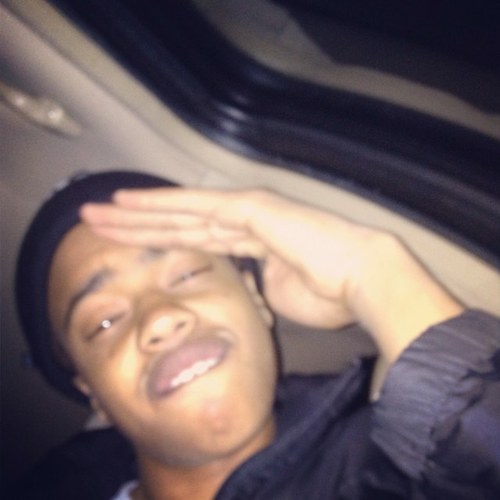 Just a young niga going around doing dumb shit on camera !