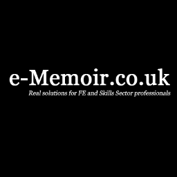 eMemoir's profile picture. Launched Jan 2013. e-Memoir®. Real solutions for FE and Skills Sector professionals. For further information: info@e-memoir.co.uk