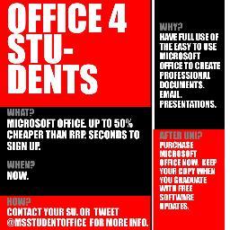 Official Microsoft Account providing cheaper options for students to get Microsoft Office. Feel free to ask us any questions. #MSStudentOffice