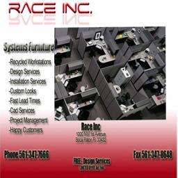 RACE has been providing the highest quality re-manufactured  cubicles at the lowest prices for over 20 years. From call stations to full offices we offer it all