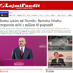 Twitter feed zyrtar për lajmet e Lajmifundit-it