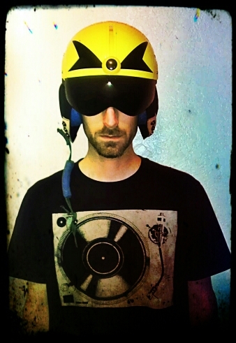 I make music in a fighter pilot helmet.
