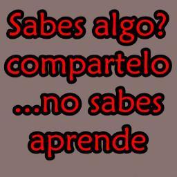 Sabes algo? compartelo. Mandanos un twit y le doy RT....No sabes? entonces sigueme y !aprendeMas!