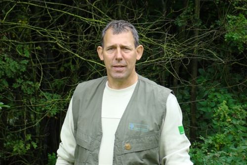 Boswachter in het grootste loofhoutbos van Nederland, het Horsterwold te Zeewolde.