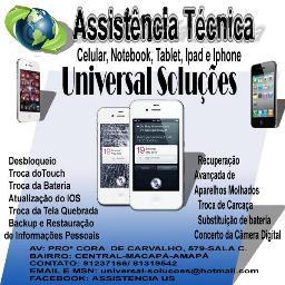 Assistência Técnica amapaense, especializada em todos os tipos de aparelhos celulares, notebooks, netbooks, tablets e computadores.