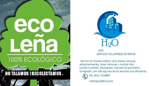 servicio de limpieza exterior, poda de arboles, recolección de hojas, fumigacion, marcado de pavimento y lavado a presion . venta de leña 100% ecológica.