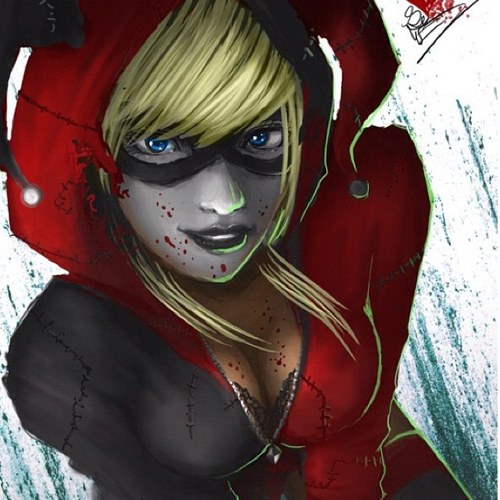 Call me Harley, everyone does! Gotham City is mah playground! And I love Red, she's tha hammah to mah nails! B-Man can't stop this crazy clown! #SistersInCrime