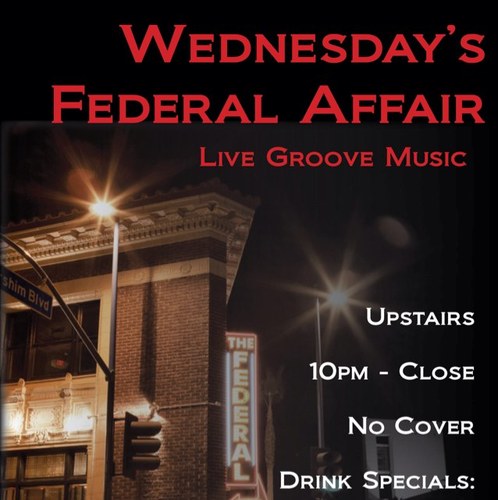 Wednesday night live music & jam session @TheFederalBar in #Noho @iajhi @ryparo @frankonbass1
Contact: info@JamLiveProductions.com
