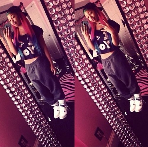 Heyy! Its bahja #parody pink hair! Oh yeah BF: @CorhanParody i love him (: