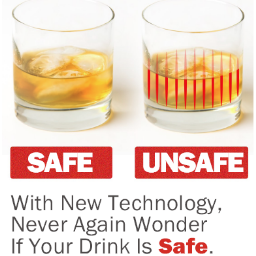 Our cups/glasses/straws/stirrers instantly change color to warn you when someone roofies your drink. Drink smart. Drink safe. DrinkSavvy.