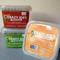 crazyjoessalsa's profile picture. Crazy Joe’s Cucumber and Tomato Salsas are made from scratch with all fresh ingredients. Our recipes are 100 percent free of preservatives, AND gluten free.