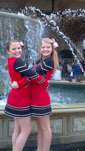 cheerleader and tumbler