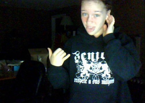 The name is Lacie, obviously... I'm clumsy, slow, outgoing and spontanious. c: That's Meeh.
