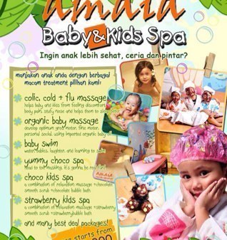body massage-foot reflexology-green tea spa-chocolate spa - milk spa,boreh spa,NOW OPEN!BABY & KIDS SPA,baby swim-massage,kids meni-pedi,facial,RSV:022-87340241
