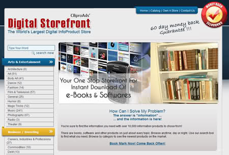 The world's largest digital infoproduct website. Choose from a wide range of ebooks, software, games & more from one of the most reliable names on the internet.